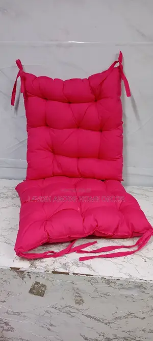 Chair Pads Padded Chair Cushion (Hot Pink)With Secure Ties