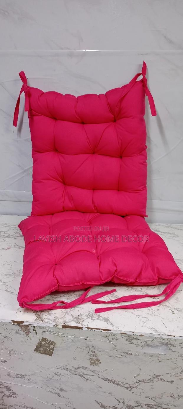 Chair Pads Padded Chair Cushion (Hot Pink)With Secure Ties