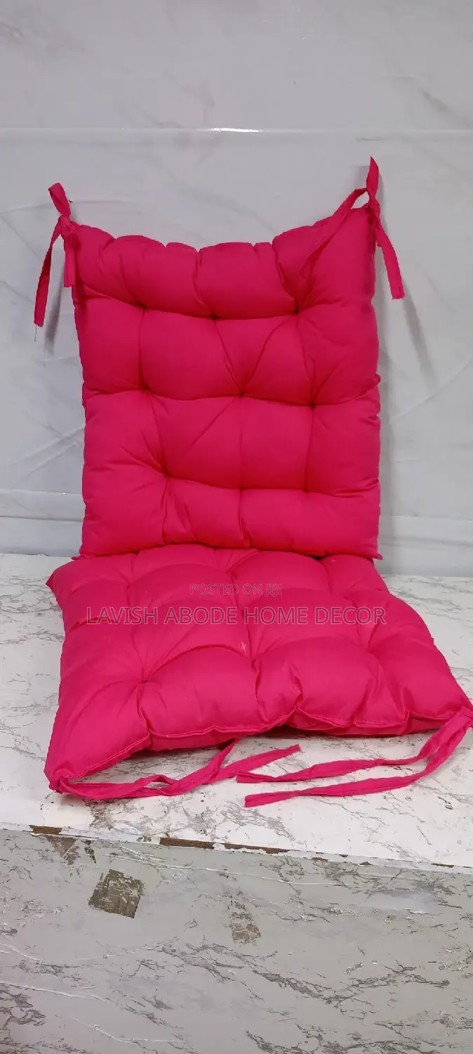 Chair Pads Padded Chair Cushion (Hot Pink)With Secure Ties