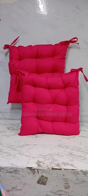 Chair Pads Padded Chair Cushion (Hot Pink)With Secure Ties