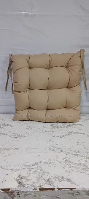 Chair Pads Padded Chair Cushion (Beige)With Secure Ties