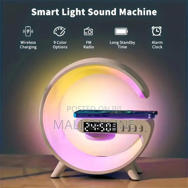 3 in 1 G63 Bluetooth Speaker Wireless Charger Ambient Light - thumbnail 2