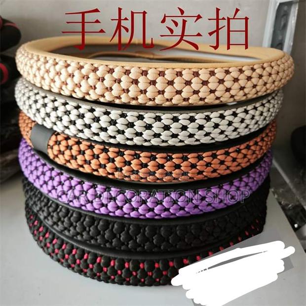 Different Colors Thread Knitted Steering Wheel - thumbnail 2