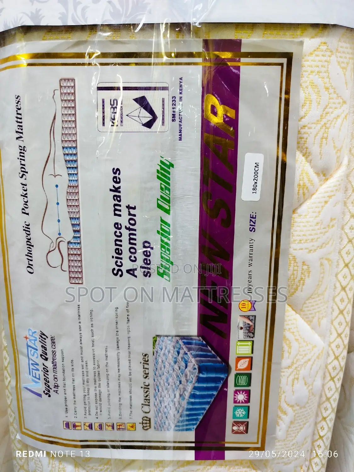 Readily Available! 180*200cm Pocket Spring Mattresses.