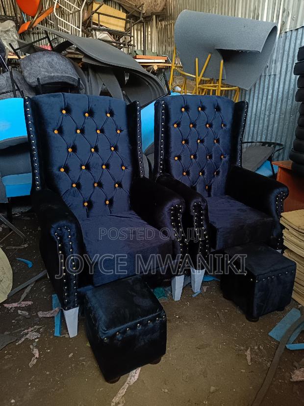 Pedicure Seats Puffs, Black. - thumbnail 3