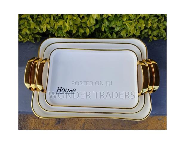 *Set of 3 Golden Trays* - main view