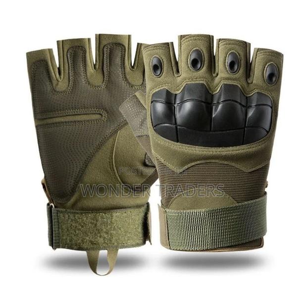 Tactical Gloves Military Army Combat Fingerless - main view