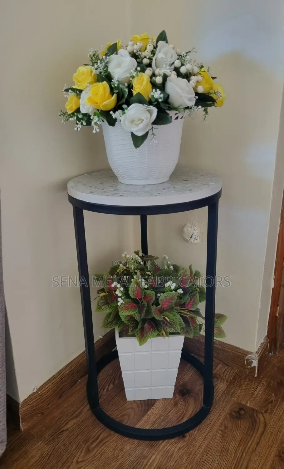 Powdercoated Metal,Round Side Table/Flower Table Stand
