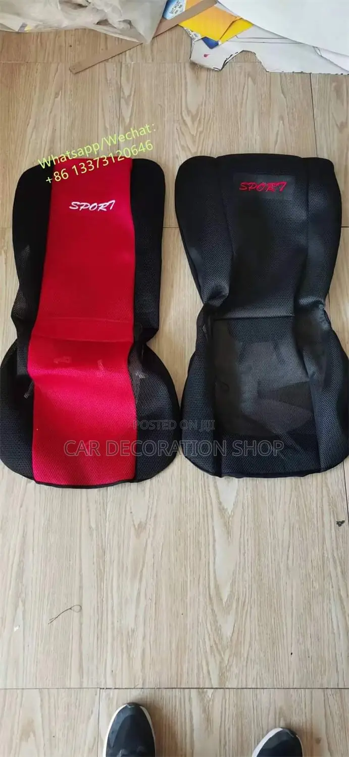 Red Black or Black Plain 5 Seater Car Seat Cover Cloth