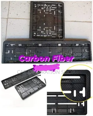 Carbon Square Oblong Plates Holders for New Plates 2pc Set