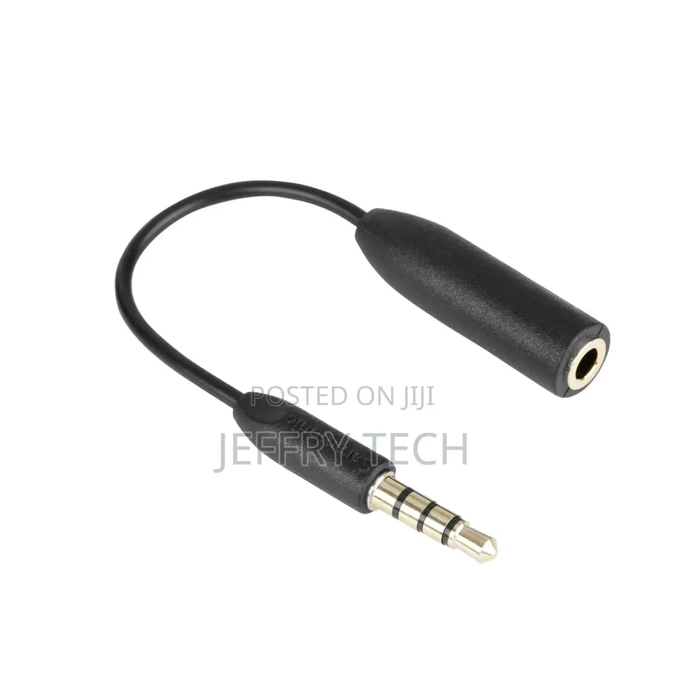 Female 3.5mm TRS to Male 3.5mm TRRS Microphone Adapter Cable