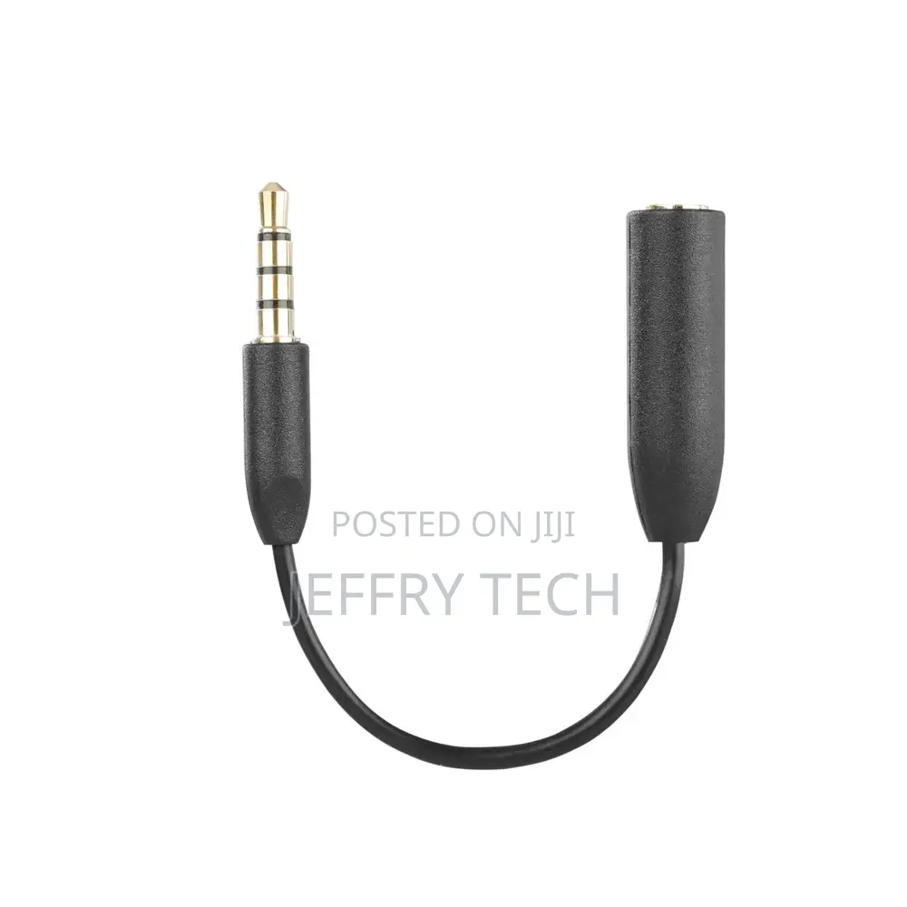 Female 3.5mm TRS to Male 3.5mm TRRS Microphone Adapter Cable
