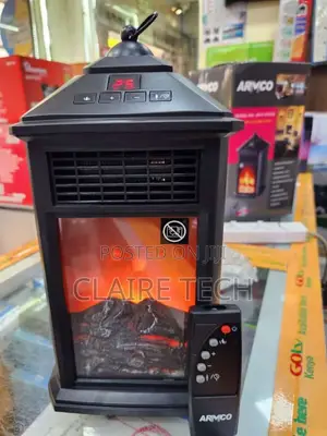 Black AMRCO Fireplace Heater 