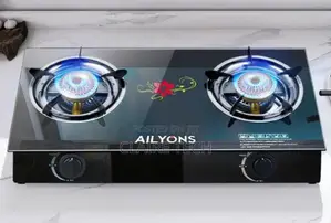 AILYONS 2 Burner Table Top Glass Gas Cooker
