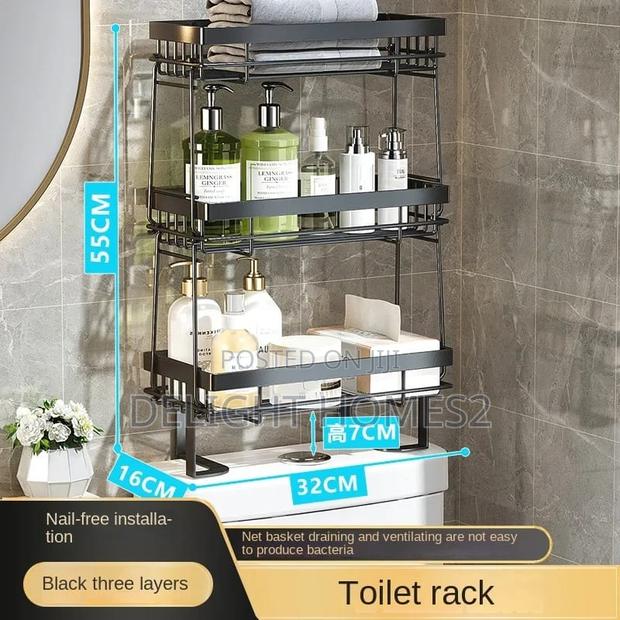 Tripple Layer Over the Toilet Rack/Shelf Bathroom - thumbnail 2