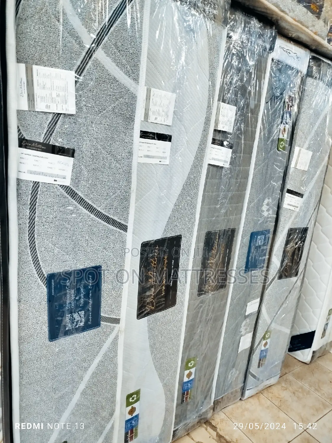 5by6 12inch Orthopedic Spring Mattresses + Free Delivery.
