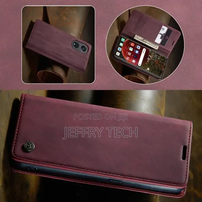 Case for OPPO Reno 8T 5G /A1 Pro 5G Burgundy Pippi Flip Cove