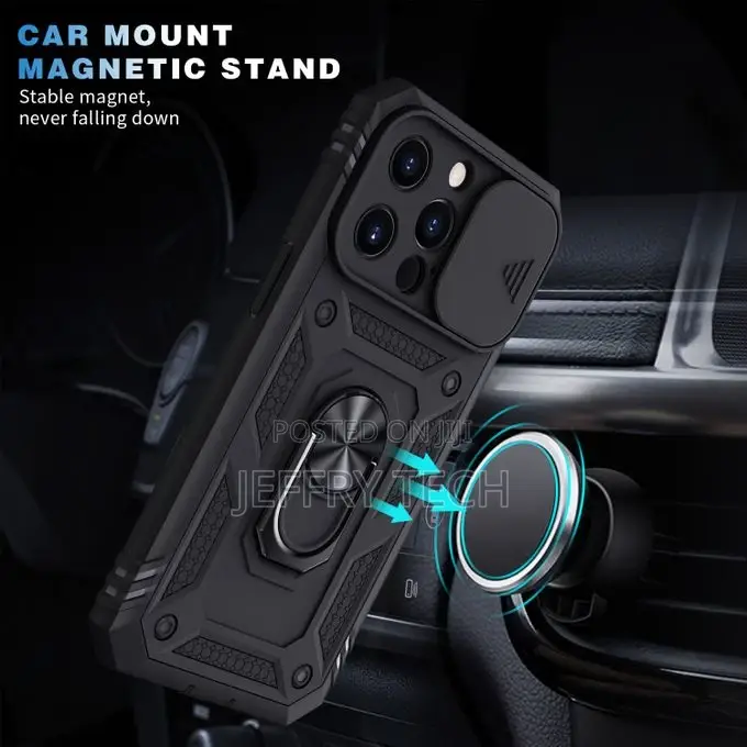 iPhone 13 Pro Max Case, Slide Lens Protection Rugged Armor I