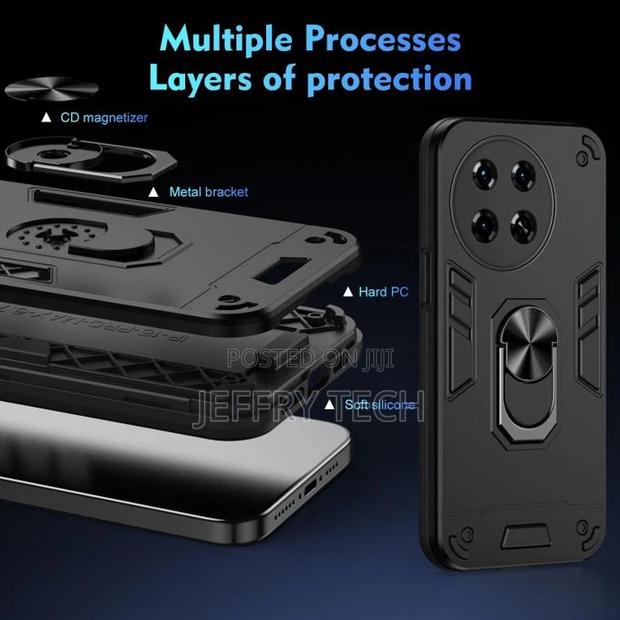 Tecno Spark 20 Pro 4 Shockproof Metal Ring Holder Phone Case - thumbnail 3