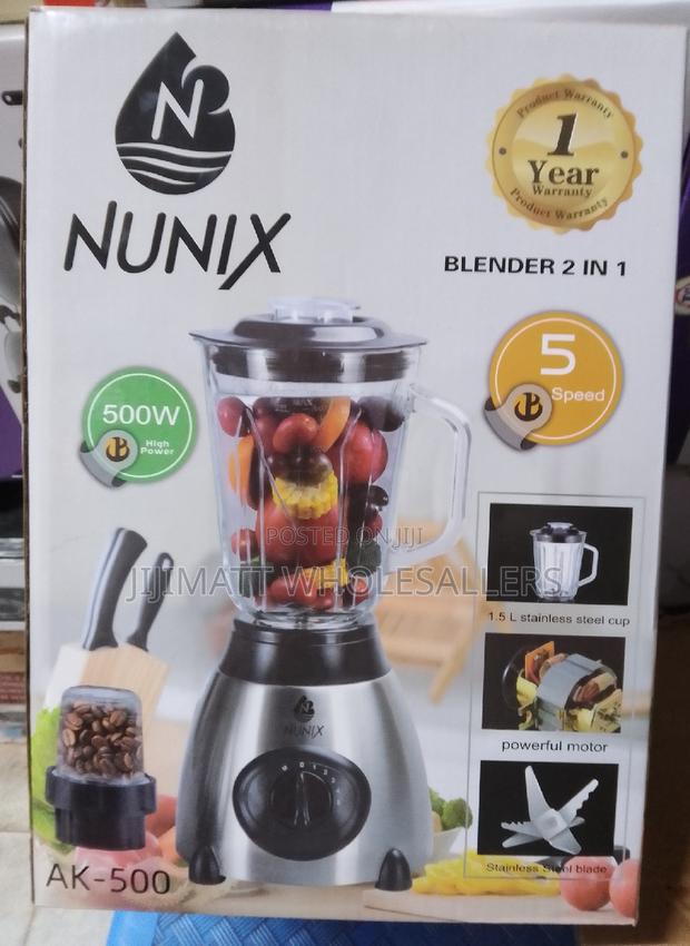Blender 2in1 Nunix AK-500 With 1.5L Unbreakable Jar 500watts