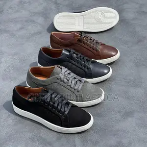 Black Casual Leather Shoes for Men