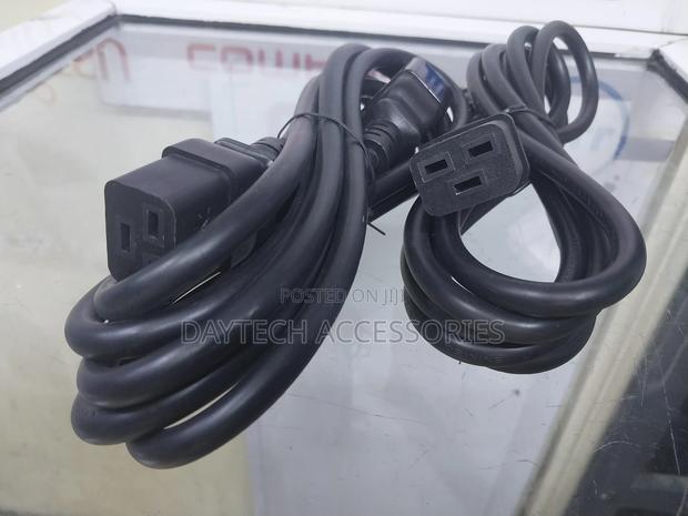 Computer Power Cord (C19 to C20 Plug) Black - main view