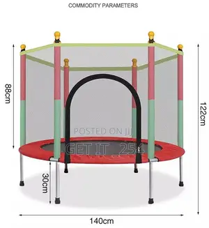 *140 Cm Trampoline With Safety for Indoor and Outdoor