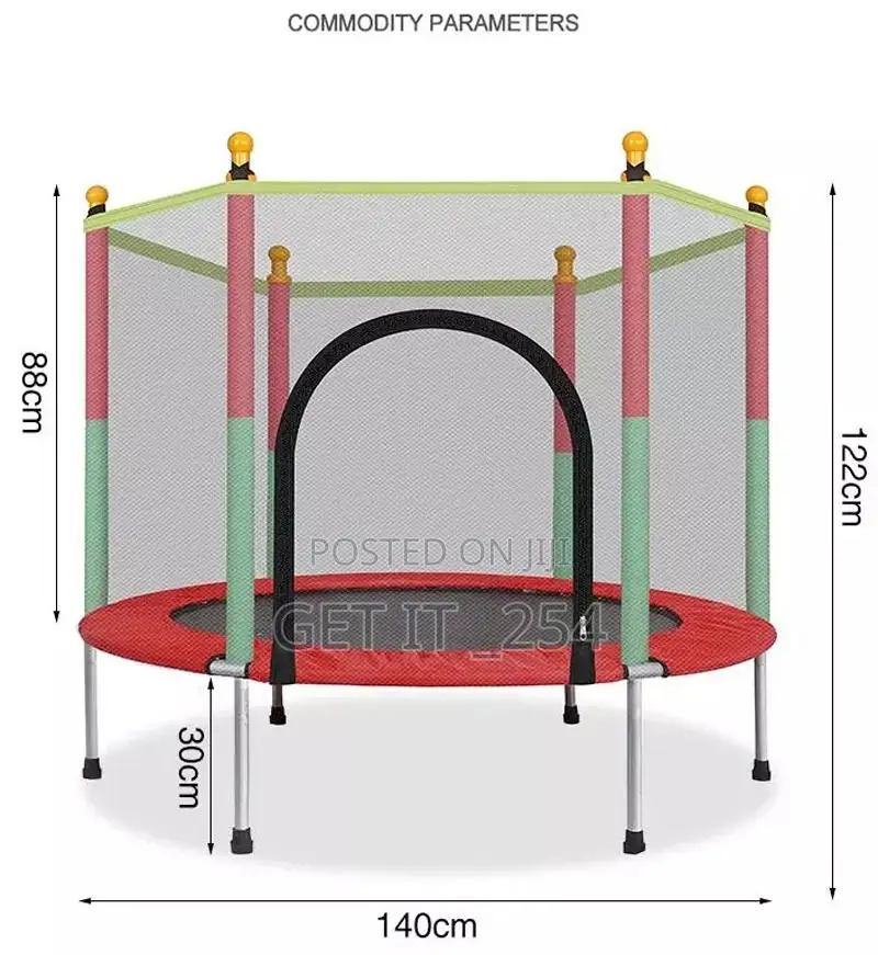 *140 Cm Trampoline With Safety for Indoor and Outdoor