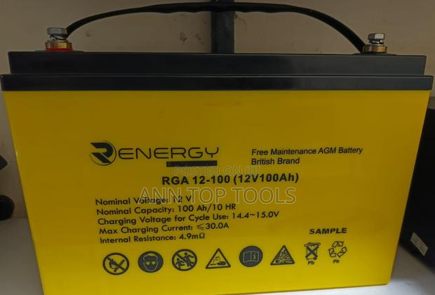 Renergy 100ah 12V Deep Cycle Battery - main view