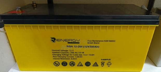 Renergy 200ah 12V AGM Battery British Brand