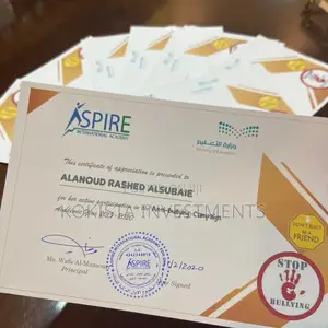 Staff Appreciation Certificates