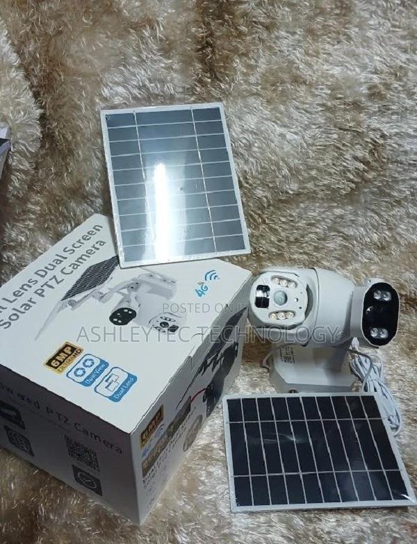 4G 6MP Ubox Dual Lens Dual Screen Solar PTZ Camera 4G