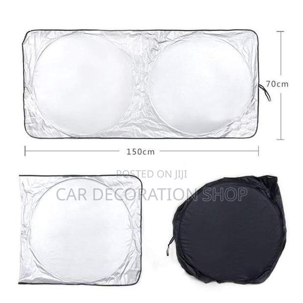 Windshield Sunshade Covers With 2 Foldable Rounds