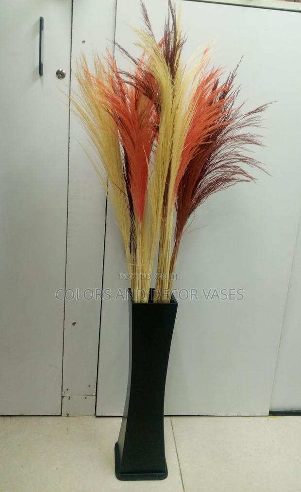 Pampas Grass and Wooden Vase KSH 2000 - main view