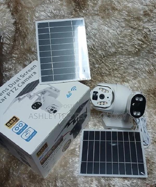 4G 6MP Ubox Dual Lens Dual Screen 2pcs Solar PTZ Camera