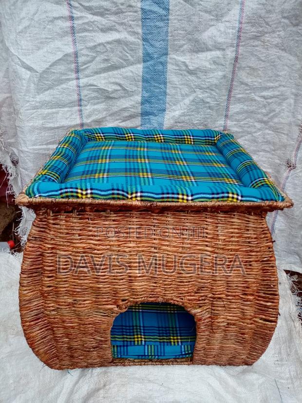 Custom Made Cat Bed With a Cave and Upper Resting Area - main view