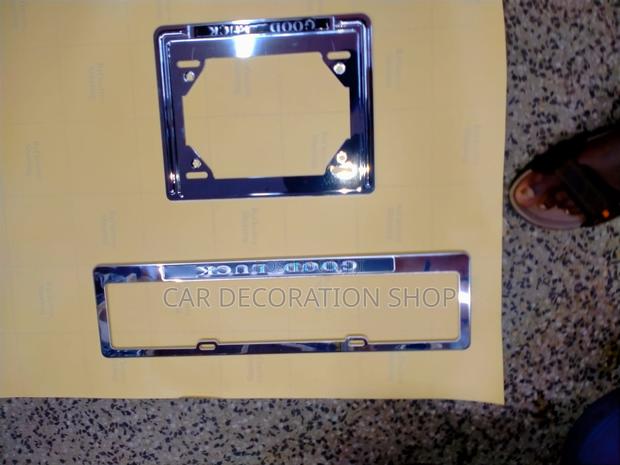 2pc Set Good Luck New Numbers Plates Holder With Good Luck