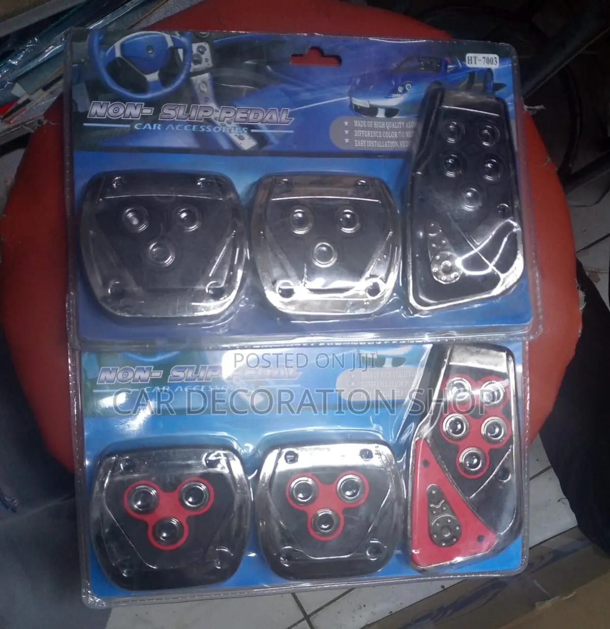Manual Pedal Non Slip Covers (Red,Blue,Red