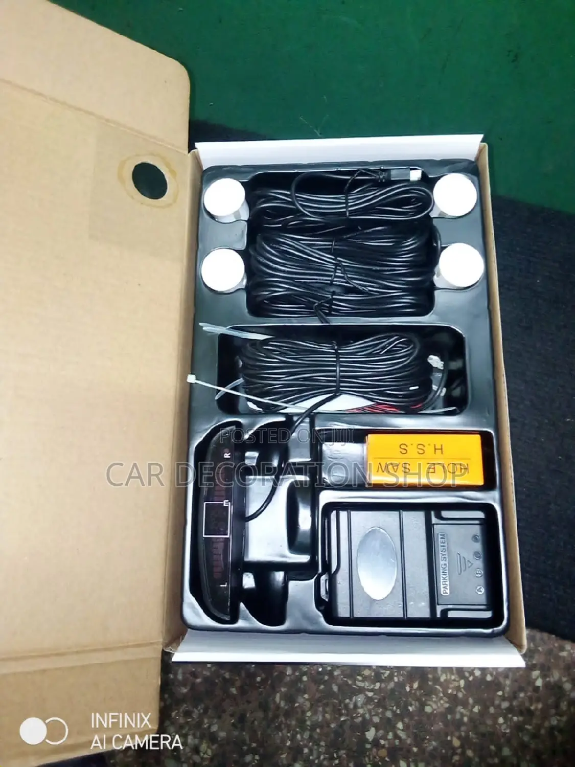 4pc Set Whit Car Reverse Back Up Parking Sensors