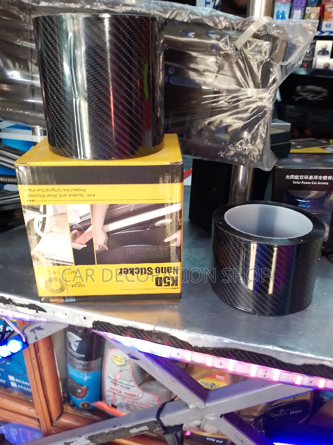 Antiscratch Scuff Carbon Fiber Finish Sticker Tape 5/10cm