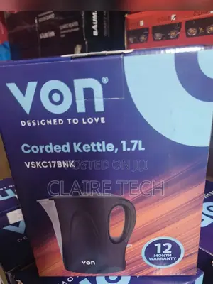 Black Von 1.7L Corded Water Kettle VSKC17BNK 
