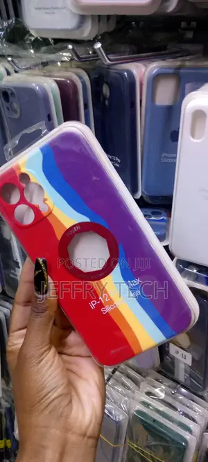 WENFO Liquid Silicone Rainbow Phone Case for iPhone 12 Pro