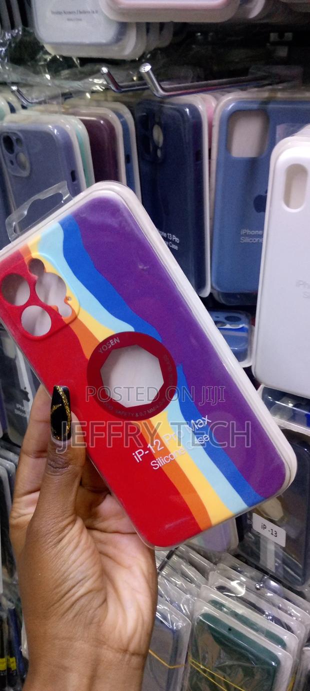 WENFO Liquid Silicone Rainbow Phone Case for iPhone 12 Pro - thumbnail 2