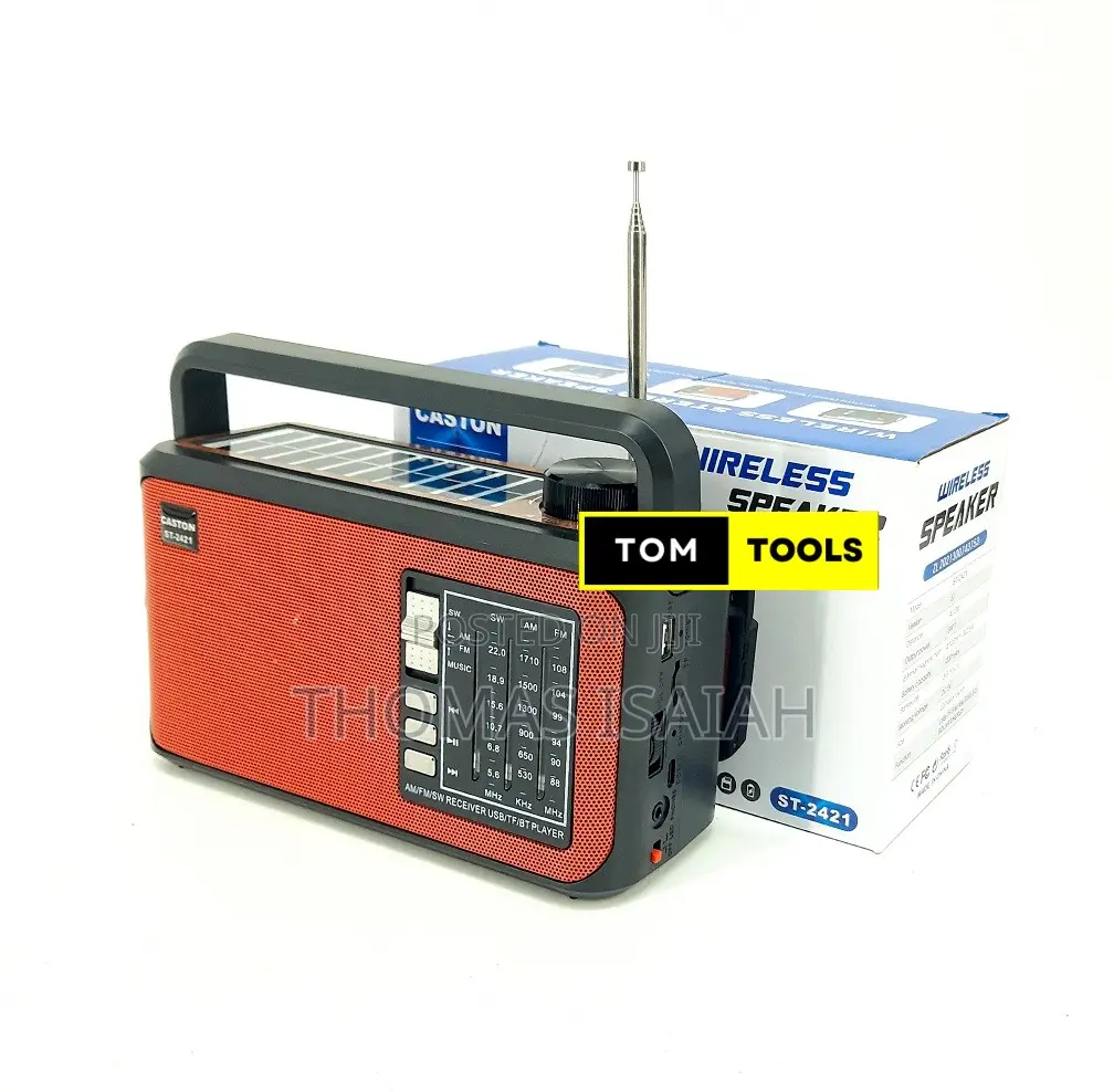 ST2421 Solar Rechargeable 3 Band Radio With Bluetooth, USB,