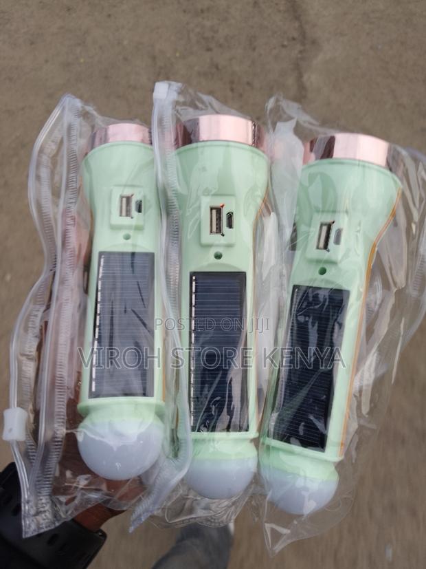 Solar Rechargeable Torches Flashlight LED Torch - thumbnail 3