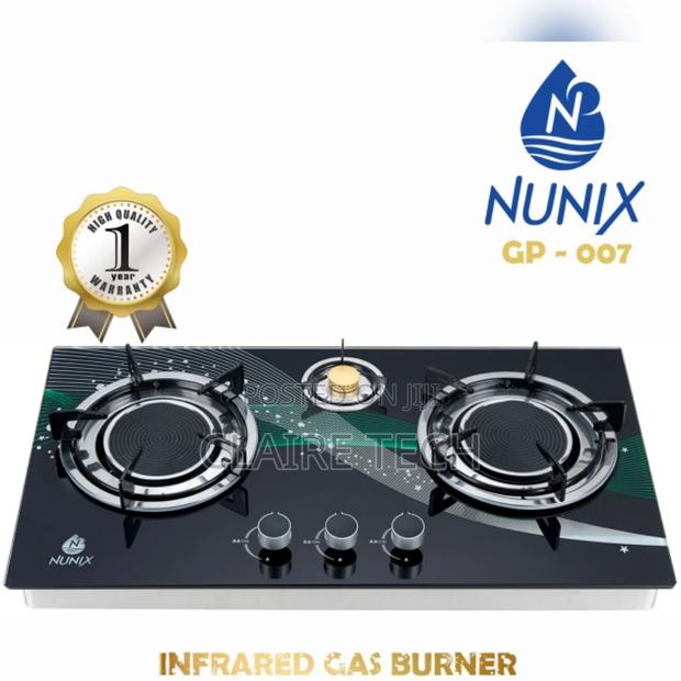 Gp-007 Nunix 3 Burner Infrared Table Top Gas Cooker
