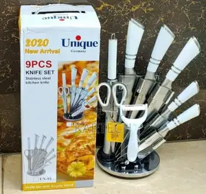 9pcs Unique Knife Set - White