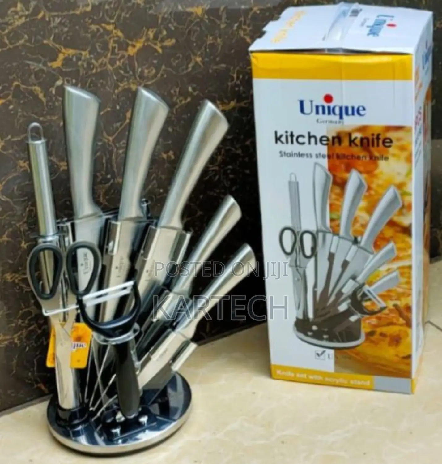 Unique Stainless Steel 9 Pieces Knife Set
