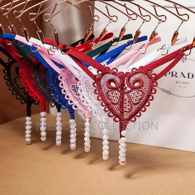 Laced Thongs With Beads - main view