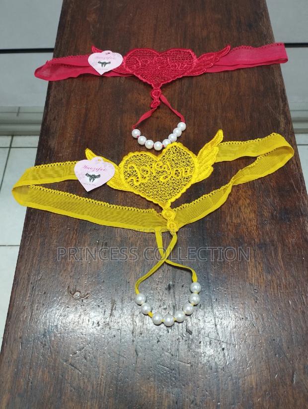 Laced Thongs With Beads - thumbnail 3